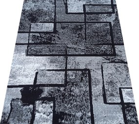 DY Sivo-čierny koberec s geometrickým vzorom Soho 15 Rozmer: 400x500 cm