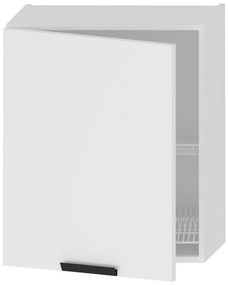 Kuchynská skrinka Denis w60su alu biely satén mat/biela