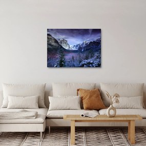 Obraz zimnej horskej krajiny (70x50 cm)