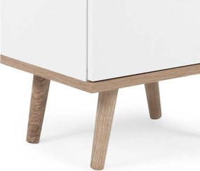 Nočný stolík Göteborg, biela/dub sonoma