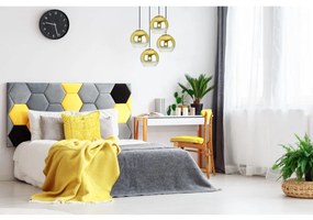 Závesné svietidlo Bergen Gold, 4x zlaté/transparentné sklenené tienidlo (fi 15cm), o