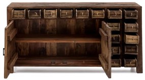 furniture-nabytek.cz - Masívny príborník Madurai II z recyklovaného dreva, neupravený, hnedý – 150×40×75 cm