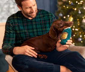 Plyšová hračka pre psov »Champagnerflasche«