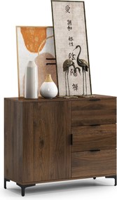 Komoda LANA 03 Elegantný orech -STOJACA KOMODA SO ZÁSUVKAMI