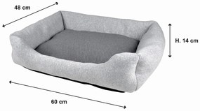 Svetlosivý pelech pre psa 60x48 cm Graphene – Love Story