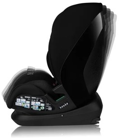 Lionelo - Otočná autosedačka so základňou LAVENDER i-Size 76-150 cm Čierny karbón