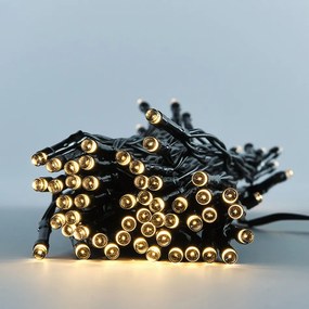 DECOLED Venkovní řetěz SOLAR 10 m, teple bílá, 100 diod