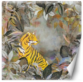 Gario Fototapeta Tiger abstraktný žltý - Andrea Haase Materiál: Vliesová, Rozmery: 150 x 150 cm