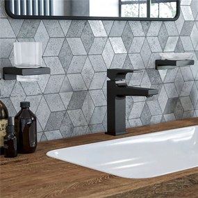 HANSGROHE AddStoris miska na mydlo s držiakom, kartáčovaný čierny chróm, 41746340