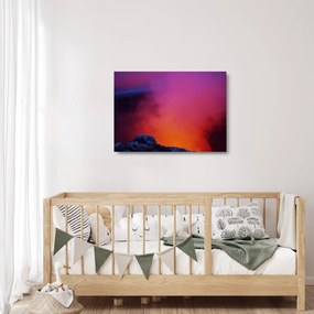 Sklenený obraz - sopka (70x50 cm)