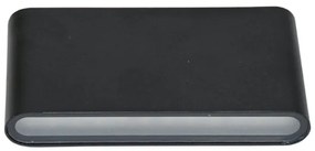 Ecolite ZFP12-CR - LED Vonkajšie nástenné svietidlo BRICK 2xLED/6W/230V IP65 čierna