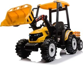 LEAN CARS Batériový traktor s prívesom Hercules Yellow 24V