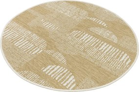 Obojstranný koberec BRUSSELS 206131/10820 béžový / krémový kruh