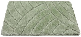 Kúpeľňový koberček Sash Sage zelený, pruhy