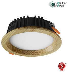 APLED - LED Podhľadové RONDO WOODLINE LED/6W/230V 3000K pr. 15 cm borovica masív