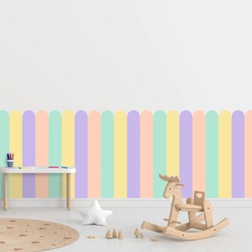 PIPPER. Oblúk - Pastelová farba 2 - textilná nálepka na stenu Veľkosť: 100 cm
