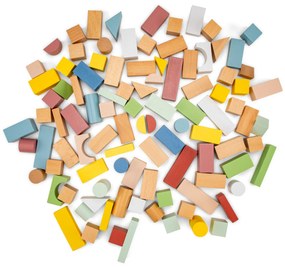 Drevené stavebné kocky - 100 ks