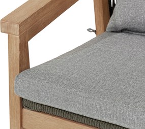 Jedálenské kreslo s okrúhlou opierkou a textilným výpletom