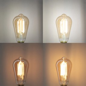 Sada 5 ks Smart E27 stmievateľná v Kelvinovej LED lampe ST64 goldline 7W 700 lm 1800-4000K