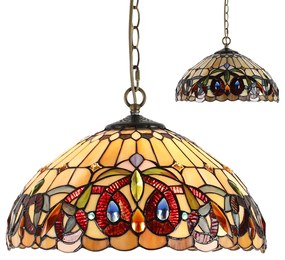 Luster do obývačky vitráž Prezent 1704 vzor 21