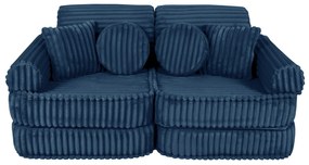 MeowBaby® Churros detská pohovka Plus, Midnight Blue