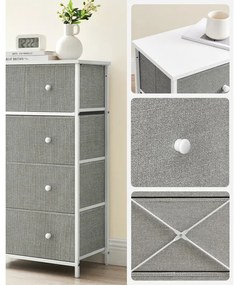 Autronic BONTEC Komoda 56x30x93cm, kov, šedá, AUK-E1051 GREY Farba: Šedá