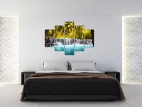 Obraz - Vodopád, s jasnými farbami (150x105 cm)