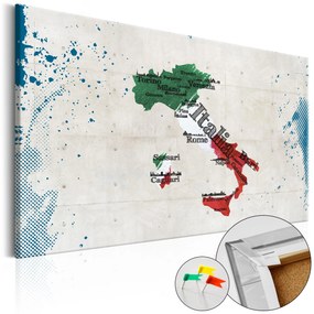 Artgeist Obraz na korku - Italy [Cork Map] Veľkosť: 120x80