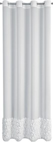 ZÁCLONA NA KRÚŽKOCH EVA MINGE ROSES7 140X250 CM BIELA