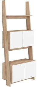 Regál Rack 80-2D sonoma/Biely lesk