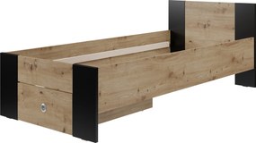 XXXLutz POSTEĽ, čierna, dub artisan Carryhome - Postele - 002698010306