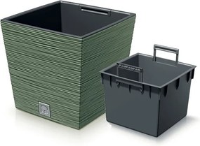 Plastový kvetináč DFS240 24 cm - zelená