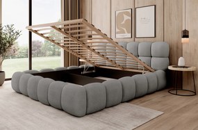 ČALÚNENÁ POSTEĽ ASHLEY 160x200 QUELLE 92 ŠEDÁ