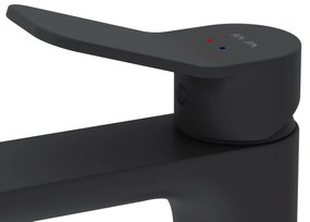 Umývadlová batéria AM.PM X-Joy FXA82122 jednopáková s odtokovým ventilom, čierna