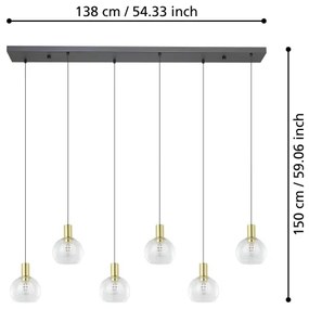 Eglo 390281 - LED Stmievateľný luster na lanku TERQUE 6xLED/5,4W/230V 3000K