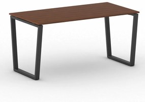 Kancelársky stôl PRIMO IMPRESS, čierna podnož, 1600 x 800 mm, čerešňa