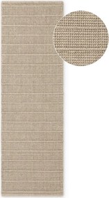 Béžový ručne tkaný vlnený behúň 80x250 cm Camden Parker – Ted Baker