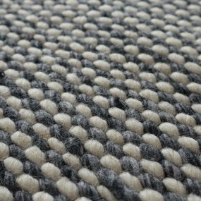 Asra, Kusový ručne tkaný koberec Woolen 2 Grey, 150x240, šedá, obývacia izba