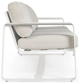 Biela hliníková záhradná pohovka Merrigan – Bizzotto