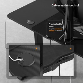 Výškovo nastaviteľný stôl Diablo X-Tensio 1400 čierny