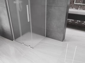 Mexen Velar L, sprchový kút s posuvnými dverami 100 x 100 cm, 8mm sklo námraza, chrómová, 871-100-100-33-01