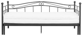 Kovová posteľ 80 x 200 cm čierna TULLE Beliani