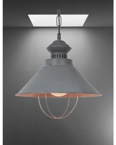 Industry concret sivé stropné svietidlo s retiazkou Ø34*120