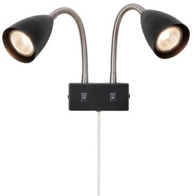 Markslöjd 108901 - Nástenné bodové svietidlo CIRO 2xGU10/7W/230V čierna