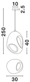 Dizajnový luster Tempus 30