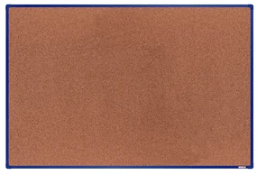 Korková nástenka boardOK v hliníkovom ráme, 1800 x 1200 mm, modrý rám