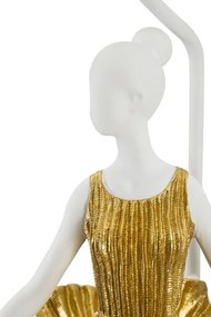Stolná lampa Dancer 90,5 cm bielo-zlatá