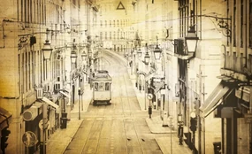 Fototapeta - Mesto Vintage (152,5x104 cm)