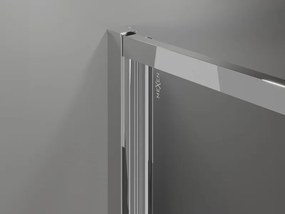 Mexen Exo, sprchovací kút so skladacími dverami 95 x 90 cm, 6mm číre sklo, chrómový profil, 816-095-090-01-00
