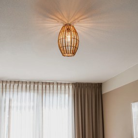 Vidiecke stropné svietidlo bambus a biele - Canna Capsule